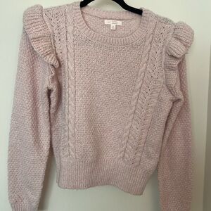 LC Lauren Conrad Blush Cable Knit Sweater